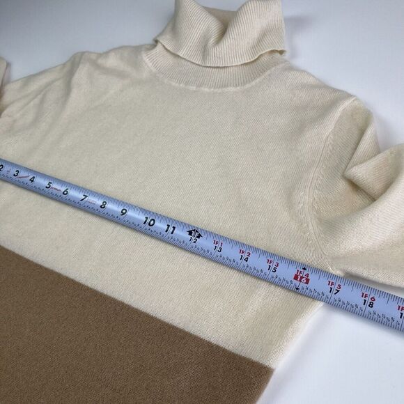 Garnet Hill 100% Cashmere Turtleneck Sweater XS Neutral Capsule quiet luxury - Picture 6 of 10